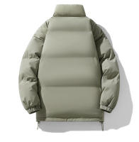 Chaqueta de pan con cuello alto para hombre, camiseta de algodón gruesa y cálida, informal, multicolor, mismo estilo, invierno - details 13