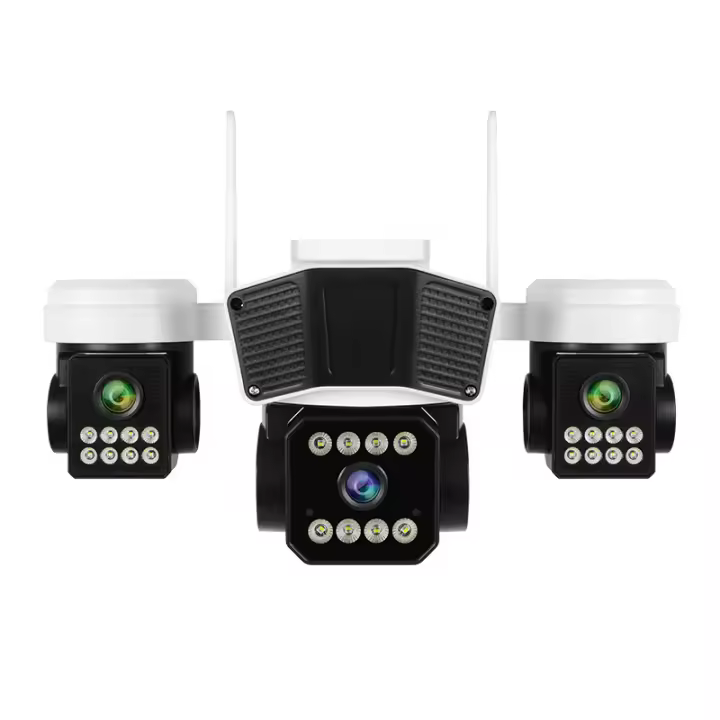 Wistino 3lens 3 pantalla Wifi Cámara 360 grados de visión detección humana Cctv seguridad inteligente para el hogar - 1