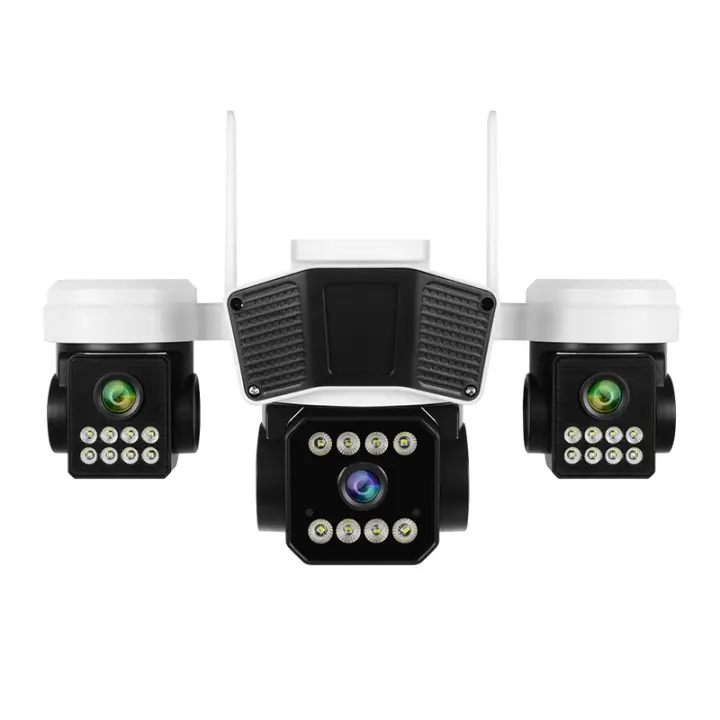 Wistino 3lens 3 pantalla Wifi Cámara 360 grados de visión detección humana Cctv seguridad inteligente para el hogar - 1