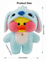 LaLafanfan-peluche de pato amarillo de Panda para niña, muñeco de peluche suave de 30cm, regalo de cumpleaños - details 0