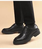 Zapatos con elevador de vestir para hombre, plataforma transpirable, informales, de negocios, de lujo, de cuero genuino, 5/8/10CM, más altos - details 12