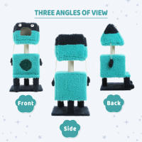 PAWZ Road 2 en 1 Árbol para gatos con postes rascadores de sisal, condominio acogedor, pequeño árbol para gatos de interior, linda casa de cama para gatos, juguetes para mascotas - details 16