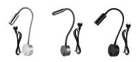 Aplique de pared Lmap, lámpara de dormitorio de 3W, interruptor de encendido/apagado, blanco, plateado, negro, Flexible, cuello de cisne, luces de lectura de cabecera para el hogar - details 12