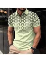 Polo de verano 2025 para hombre, manga corta, top de moda popular, estampado, corte ajustado. - details 8