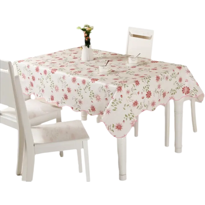 Mantel de plástico grueso para mesa de centro, tela de PVC, impermeable, transparente, a prueba de aceite, 2 piezas - 1