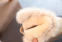 Botas cálidas de terciopelo para niños pequeños, zapatos impermeables de cuero para la nieve, exteriores, Invierno - details 12