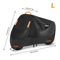 Cubierta de Moto Universal Impermeable 210D con Espesor de Tela Oxford Protección contra Polvo Lluvia Nieve Cubierta de Sol para Motocicleta con Protección UV - details 10