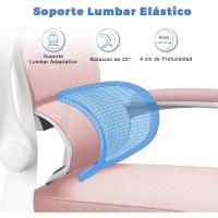 Soporte Lumbar, Silla de Escritorio de Respaldo con Reposacabezas y Altura Ajustables, Reposabrazos - details 1