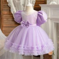 Vestido de Princesa Rosa de Esponja Primera Comunión Aniversario de Niño Fiesta de Boda - details 16
