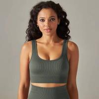 Sujetadores deportivos sin costuras para mujer, ropa interior a prueba de golpes para correr en el gimnasio, top corto, sujetador de yoga transpirable - details 38