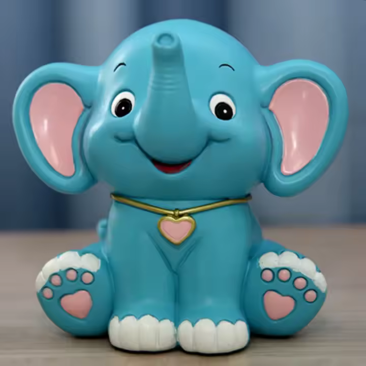 Banco de Monedas Elefante en 4 Colores para Niños y Niñas Regalo de Año Nuevo Decoración de Hogar y Habitación - 1