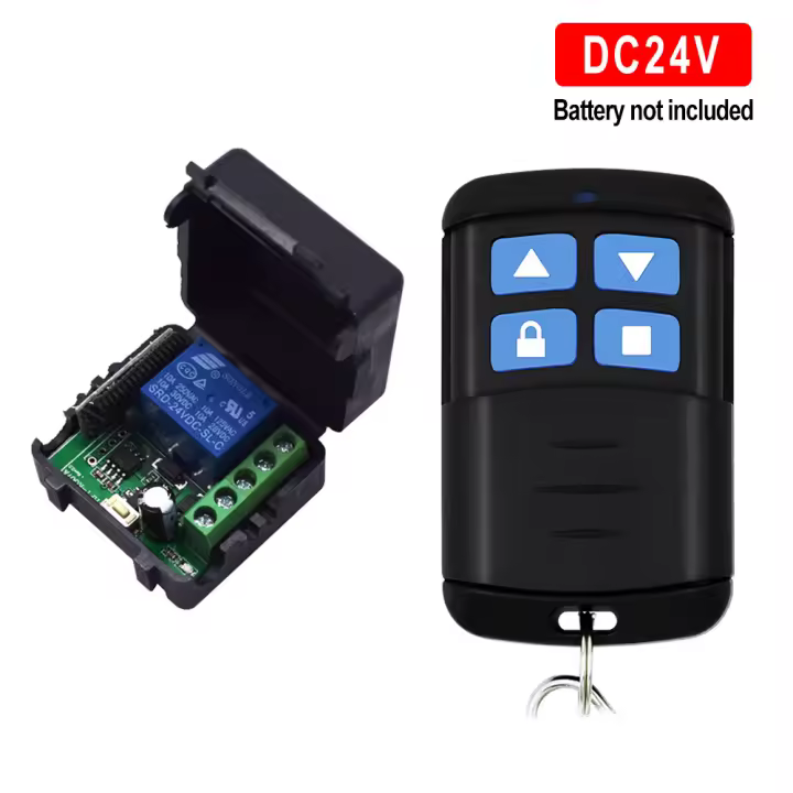 Interruptor inalámbrico de Control remoto Universal, módulo de relé remoto de encendido y apagado para garaje, electrodomésticos inteligentes, luz, 433Mhz, cc 12V, 24V, 10A - 1