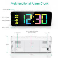 ORIA Despertador Digital con Pantalla LED Arcoíris, Despertadores Digitales Junto a Cama con 7 Colores RGB, Brillo Regulable, Volumen Ajustable, Snooze, 12/24H (Cable USB de 1,5m Incluido) - details 1