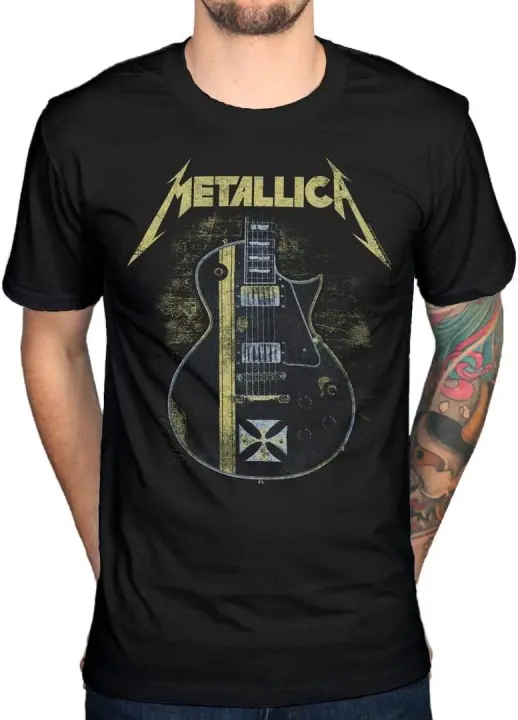 Camiseta de Cruz de Hierro de Metallica Moda para Hombres Estilo Rock - 1