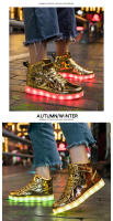 Zapatillas de tenis con luces LED para niños, zapatos de alta calidad con cargador USB, zapatillas luminosas de moda para niños - details 12