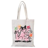 Bolso personalizado, bonito bolso de mano de lona, ​​bolsos de ocio con dibujos animados para mujer, nuevos bolsos, bolso de mujer, bolso de compras ecológico, tela de playa - details 8