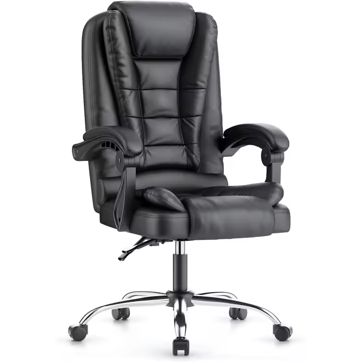 Silla de Oficina, Silla de Escritorio con Respaldo Alto, Función de Inclinación, Silla Reclinable Ergonómico de Altura Ajustable, Silla para Computadora - 1