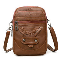 Bolso cruzado para mujer, bolso de hombro con nueva textura, bolso para teléfono móvil, bolso pequeño retro de cuero suave y elegante a la moda para maduras - details 3