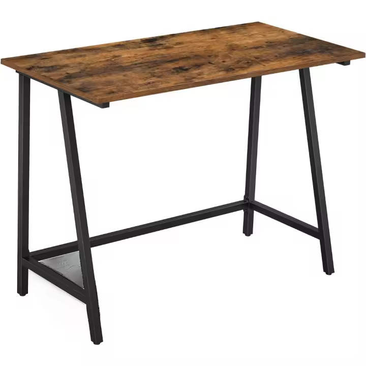 Escritorio de Estilo Industrial Mesa de Ordenador de Acero con Tablero Rústico 100 x 50 x 75 cm - 1