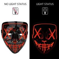 Máscara Multicolor Luminosa LED Terror Fiestas, Fantasma Discoteca Recargable para Festivales Musicales/Bares - details 3