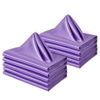 Servilleta de satén de 40x40cm, toalla de té reutilizable, decoración de mesa para fiesta de boda, servilletas Retro con rebabas, 10psc - details 4
