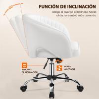 Silla de Oficina de Terciopelo Ruinas Giratorias de 360° Ajustable en Altura - details 42