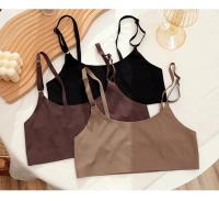 Conjunto de sujetador sin costuras para mujer, Tanga Sexy de cintura baja, sujetador sin aros, Bralette, lencería, conjunto de ropa interior femenina de seda helada - details 9
