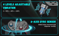 BLUEKAKA Controlador de Juego para Nintendo Switch con Joystick Hall-Linear Inalámbrico Bluetooth Programación Macro Sensor de Movimiento para Computadora - details 2