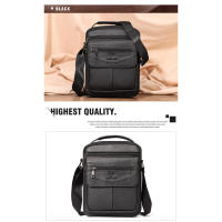 HUMERPAUL Bolso de hombro de cuero genuino para hombre, gran capacidad, multifuncional para viajes cortos, estilo informal - details 7