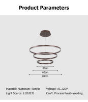 LEFANGXING Luces Colgantes LED Lámpara de Estair de Aluminio para Sala de Estar - details 7