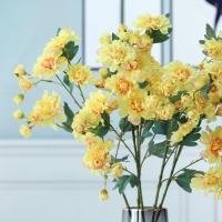 Flor de peonía Artificial de 63cm, 5 tenedores de plástico, rama de flor de peonía de seda hecha a mano, flor falsa elegante, decoración para el hogar y el jardín - details 8