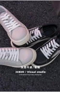 Zapatos de moda para hombres Pequeño triángulo casual Suela gruesa Estilo americano negro y blanco - details 1