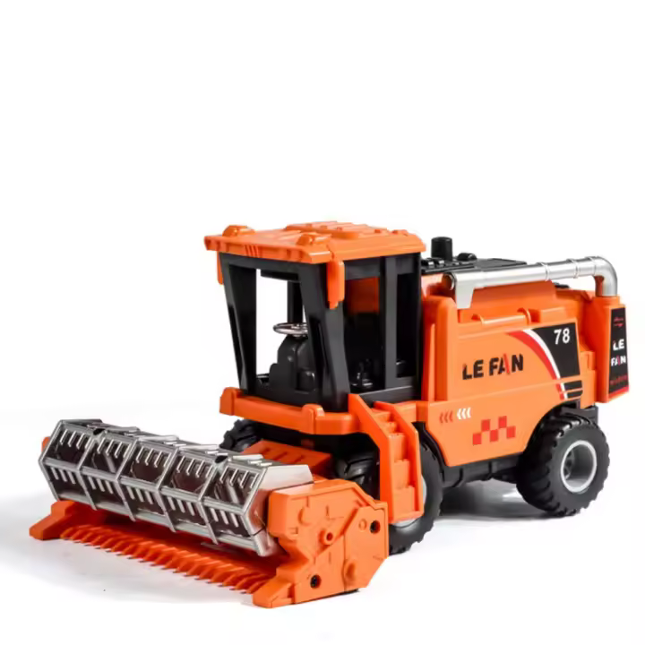 Cosechadora de simulación de granja, juguete de cosechadora, grúa, Tractor de juguete para niños, carrito de granjero, juguete, camión volquete de habilidades manuales - 1