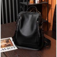 Mochila De piel auténtica para mujer, bolso de viaje de alta calidad, informal, de hombro, 2023 - details 23
