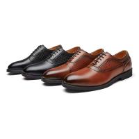 Zapatos formales de cuero genuino para hombres y zapatos casuales de boda Oxford, zapatos de altura de negocios - details 10