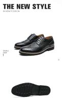 Zapatos Oxford hechos a mano para hombre Zapatos de vestir de cuero gris para hombre Zapatos formales de negocios clásicos para hombres - details 2