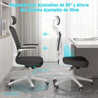 Silla de Oficina Ergonómica Ajustable Respirable, Ajustable, Giratoria de 360°, Reposabrazos Abatibles de 90°, Soporte Lumbar - details 62