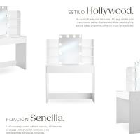 tocador de Maquillaje, Estilo Vintage, Espejo Giratorio, Taburete Acolchado, 4 cajones, Elegante, Muebles Dormitorio, tocador con Espejo, Espejo Maquillaje, tocadores de Maquillaje - details 51