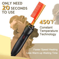 Negative ion portable hair straightening comb multi-function rapid heating household PTC heating copper comb - details 0