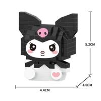 Sanrio Anime Hello Kitty My Melody Cinnamoroll Pompompurin Kuromi amigos bloques de construcción ladrillos niña niños chico juguete para regalo Set - details 6