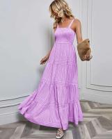 Vestido casual de moda primavera-verano con tirantes finos a rayas para mujer - details 15