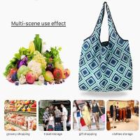 Bolsa de compras ecológica plegable con estampado de moda, bolso de mano plegable, práctico de gran capacidad para viaje, bolsa de comestibles - details 2