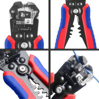 Cortador de cables de trinquete autoajustable Hexagonal, crimpadora automática multifuncional, herramientas de pelado - details 6