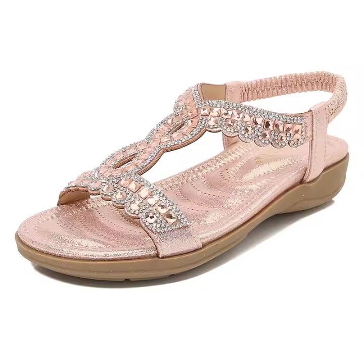 Verano 2025 Sandalias de mujer Diseño bohemio, cristal en forma de 8 - 1