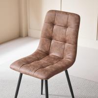 Comedor con Mesa Redonda de 100 cm y 4 Sillas Tapizadas, Conjunto de Mesa y Sillas de Comedor para Comedor, Cocina y Salón (Madera Clara+Marrón Claro (PU)) - details 7