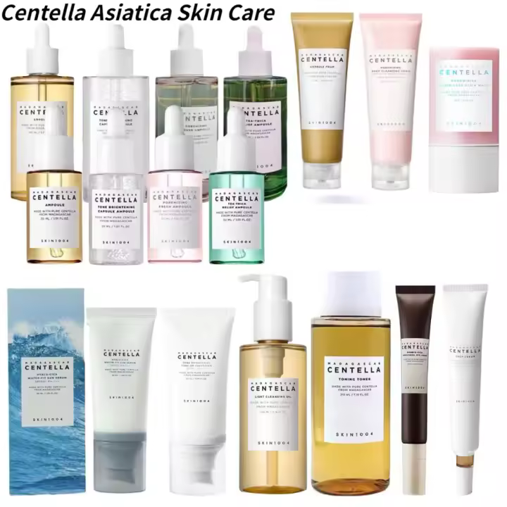 Esencia de Centella Asiatica/crema para ojos/limpiador/aceite limpiador/crema solar/tónico hidratante calmante iluminador suero facial cuidado de la piel - 1