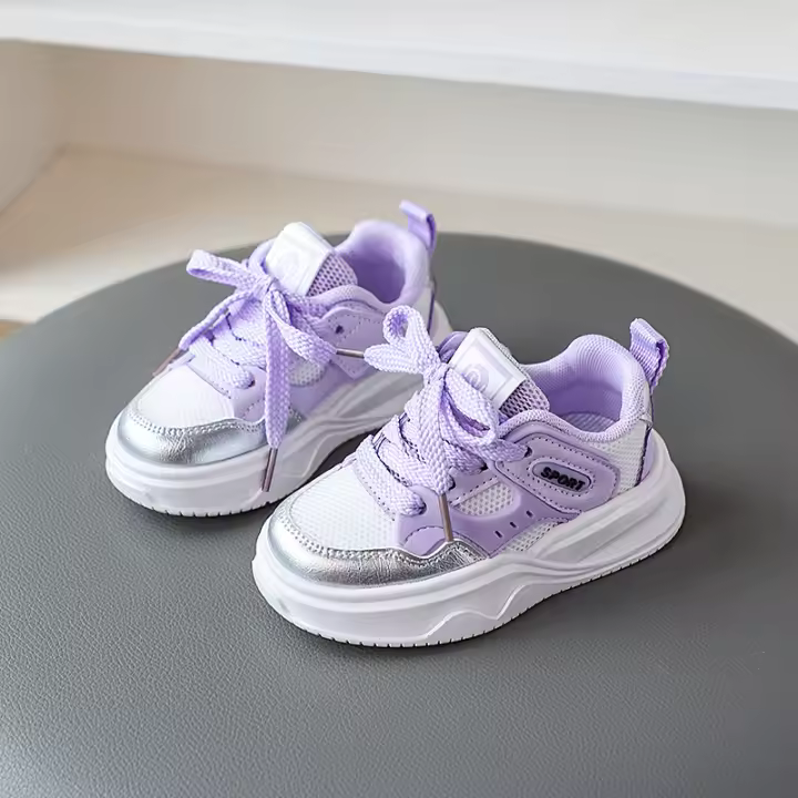 Nuevos zapatos de primavera para niños, zapatillas informales versátiles para niños y niñas, doble red - 1