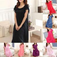 Las mujeres usan vestidos de noche sexys de seda helada Ence lisos, pijamas de mujer, pijamas de talla grande - details 1