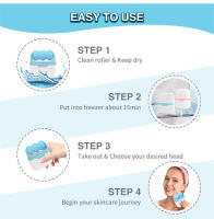 Rodillo de hielo facial 2 en 1, reduce la hinchazón, la migraña, alivio del dolor, productos para el cuidado de la piel - details 6