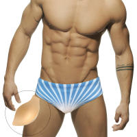 Jessborn calzoncillos de natación con estampado radial lineal para hombre, pantalones cortos de surf para playa, primavera caliente - details 0